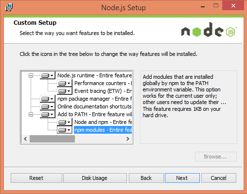 nodejs-windows-install-features